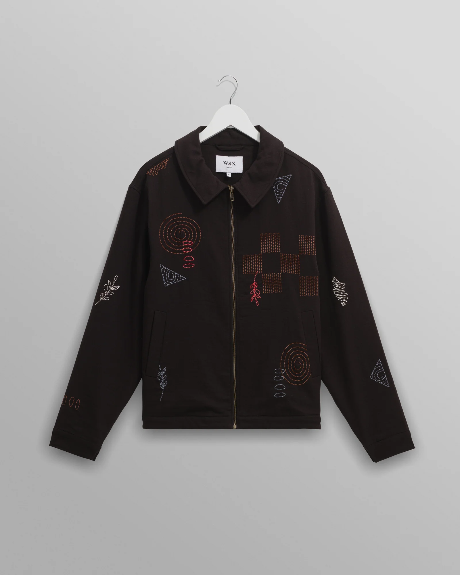 Eldon - Black Doodle Embroidered Cotton Jacket